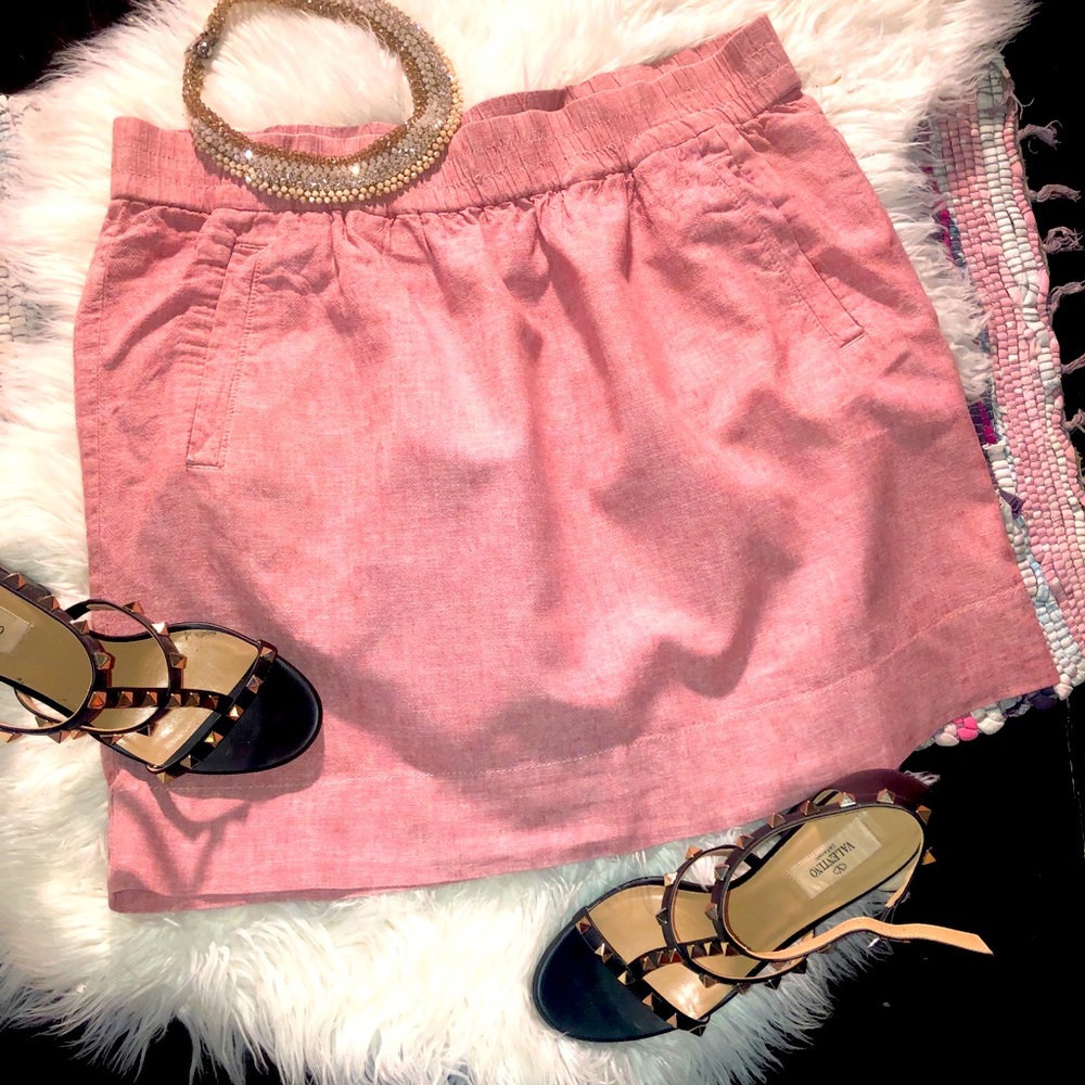Light Red/Pink Linen Skirt